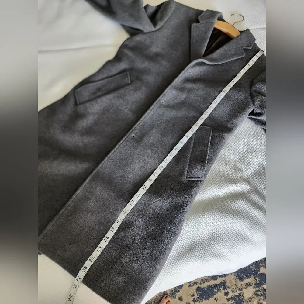 J. Crew Men's Grey Wool CashmereTrench Coat
